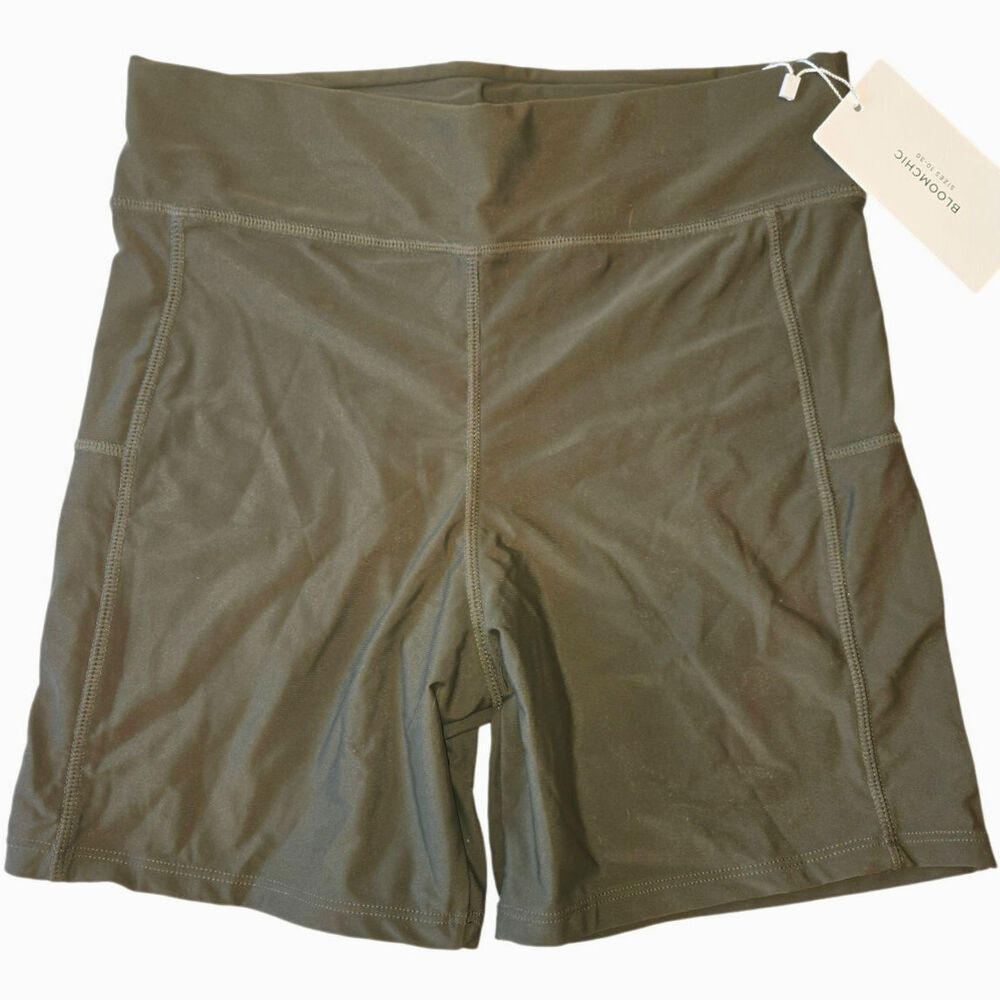Sz 10 BLOOMCHIC Olive Mid-thigh Bike Shorts